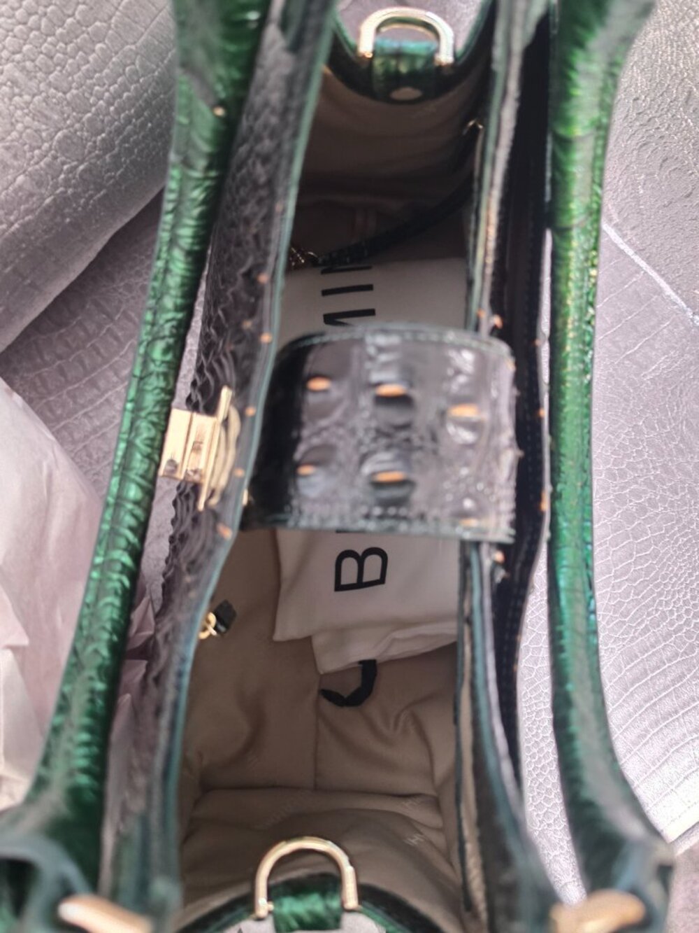 Brahmin Large Adrian Evergreen Ombre Melbourne NWT - Picture 7 of 8